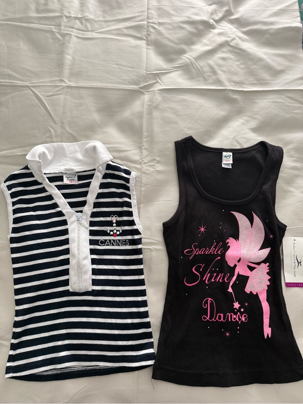 2 New Dance Shirts Kids Size L 10